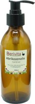 Abrikozenpitolie 100% Puur 200ml Pompfles - Glas - Koudgeperste en Onbewerkte Abrikozenpit Olie - Abrikozenolie voor Haar, Huid en Lichaam - Apricot Oil