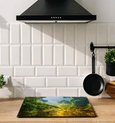 Inductiebeschermer - Tropisch Bos - 90x52 cm - Inductiebeschermer - Inductie Afdekplaat Kookplaat - Inductie Mat - Anti-Slip - Keuken Decoratie - Keuken Accessoires