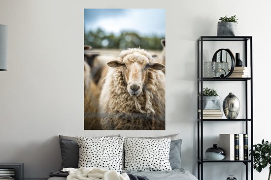 Stickers muraux - un mouton - 80x120 cm - Feuille adhésive
