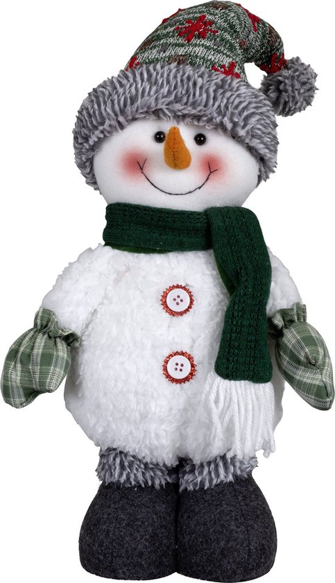 Bonhomme de neige décoratif en peluche - 40 cm - poupée - avec chapeau  étoilé - debout... | bol