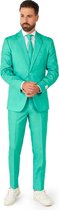 OppoSuits Trendy Turquoise - Heren Pak - Casual Effen Gekleurd - Turqouise - Maat: EU 56