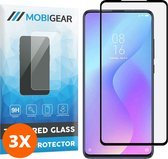 Mobigear Screenprotector geschikt voor Xiaomi Mi 9T Glazen | Mobigear Premium Screenprotector - Case Friendly - Zwart (3-Pack)