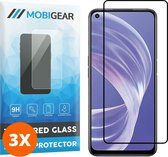 Mobigear Screenprotector geschikt voor OPPO A73 5G Glazen | Mobigear Premium Screenprotector - Case Friendly - Zwart (3-Pack)