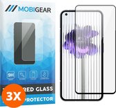 Mobigear Screenprotector geschikt voor Nothing Phone (1) Glazen | Mobigear Premium Screenprotector - Case Friendly - Zwart (3-Pack)