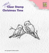 Nellies Choice Clearstempel - Christmas time vogels CT015