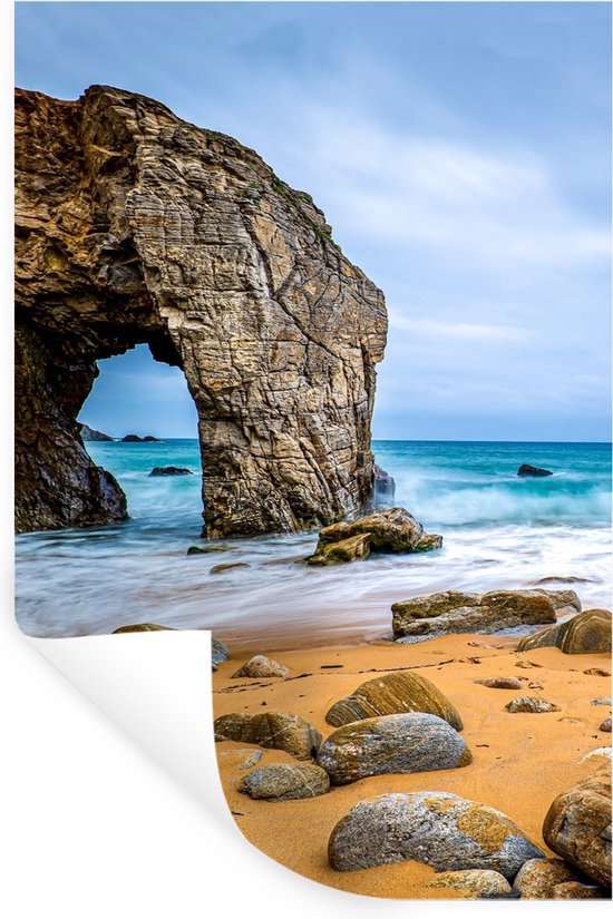 Muurstickers - Sticker Folie - Stenen - Water - Strand - Rots - Golven ...