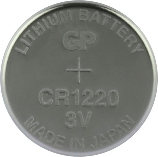 GP CR 1220-C1, GP Batteries Pile-bouton, Lithium, CR1220, 3V, 36mAh