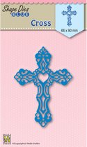 SDB005 Snijmal Nellie Snellen - Shape Die Blue Cross - kruis - condeolance - communie - pasen