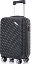 Goliving Handbagage Koffer met Wielen – Trolley – Lichtgewicht – TSA Slot – Gevoerde Binnenkant – 38 Liter – 55 x 35 x 23 cm – Zwart