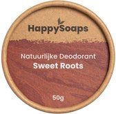 HappySoaps Natuurlijke Deodorant - Sweet Roots - Natuurlijk, Zoet & Aardetinten - 100% Plasticvrij, Vegan & Natuurlijk - 50gr