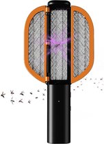 Elektrische Vliegenmepper 2-in-1 - Inklapbaar - Vliegenmepper - Anti Muggen - Muggenvanger - 3000V - 1200mAh - UV Licht - Oplaadbaar - USB - Zwart