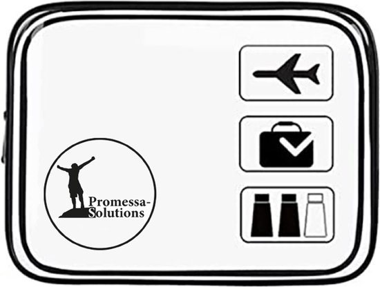 Toilettas - Transparante toilettas - Doorzichtigetoilettas - Toilettas handbagage - Promessa-Solutions