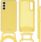 iMoshion Hoesje Geschikt voor Samsung Galaxy S21 FE Hoesje Met Koord - iMoshion Color Backcover met afneembaar koord - Geel