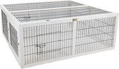 MaxxPet Konijnenhok voor konijnen en andere knaagdieren - Hok met buitenverblijf - Binnen- en buitenruimte -116x112x45 cm