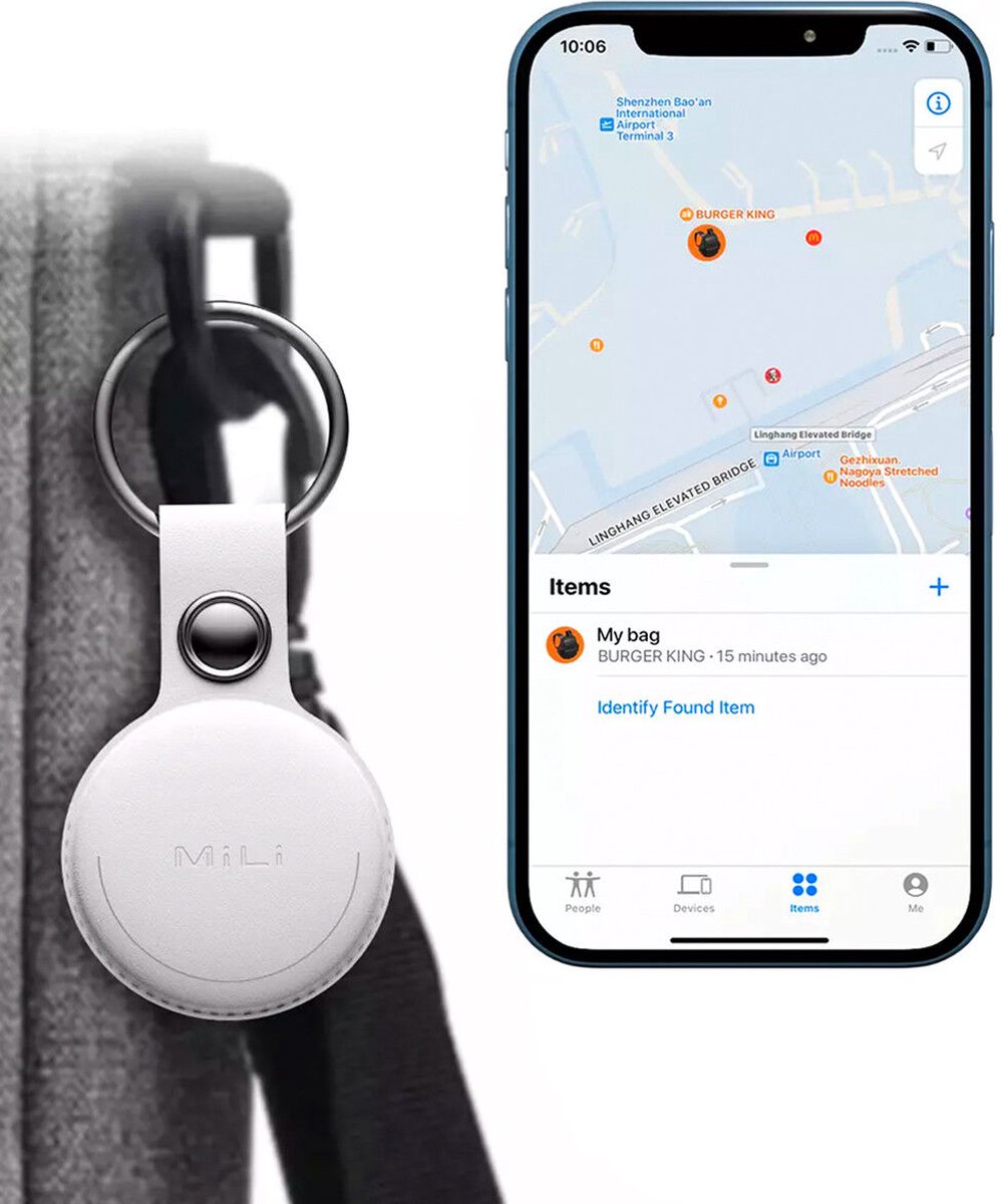 MiLi Mitag Traceur Localisateur D'Objets Bluetooth, Fonctionne