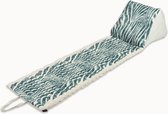 Besarto - Strandmatras - strandmat - opblaasbare rugleuning - 3 standen - oprolbaar - lichtgewicht - Made in EU - wasbaar - kleurecht - compact - zebra turquoise