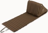 Besarto - Strandmatras - strandmat - opblaasbare rugleuning - Sunbrella stof - 3 standen - oprolbaar - lichtgewicht - Made in EU - wasbaar - kleurecht - compact - - cocoa
