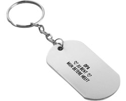 Akyol - opa jij bent mijn betere helft sleutelhanger - Opa - een opa die de betere helft is - cadeautje - verjaardagscadeau - verjaardag - cadeau voor opa - cadeau - kado - geschenk - gift - opa artikelen - 54 x 29mm