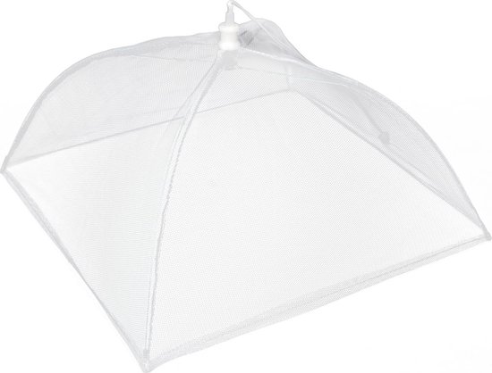 Flexibele vliegenkap - dinner klamboe - Voedselafdekker - Voetselkap 30 cm - Buiten eten - Opvouwbare Insectennet - Voedselbeschermhoes voor buiten - Vliegenkapjes opvouwbaar - Wit van Flex — afbeelding 4