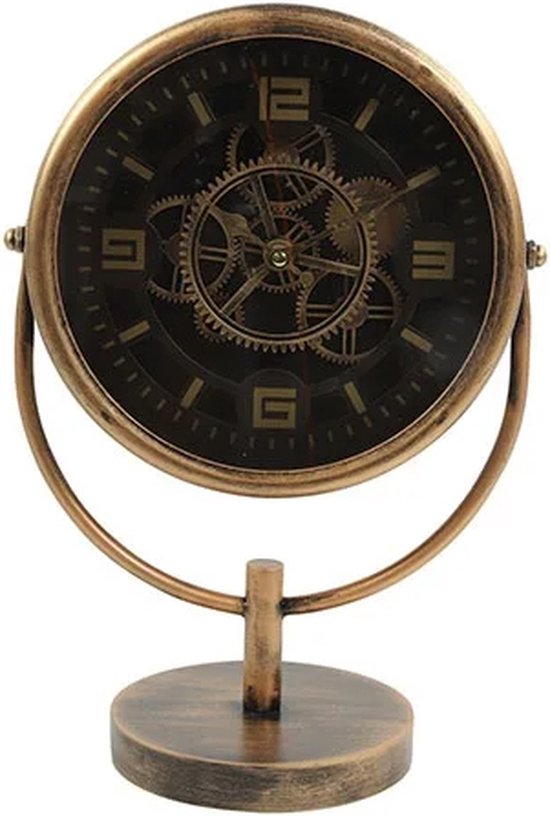 Horloge de table Countryfield William noir/laiton antique