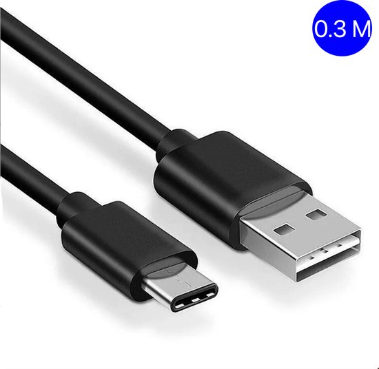 USB-C naar USB-A Oplaadkabel 0.3 Meter