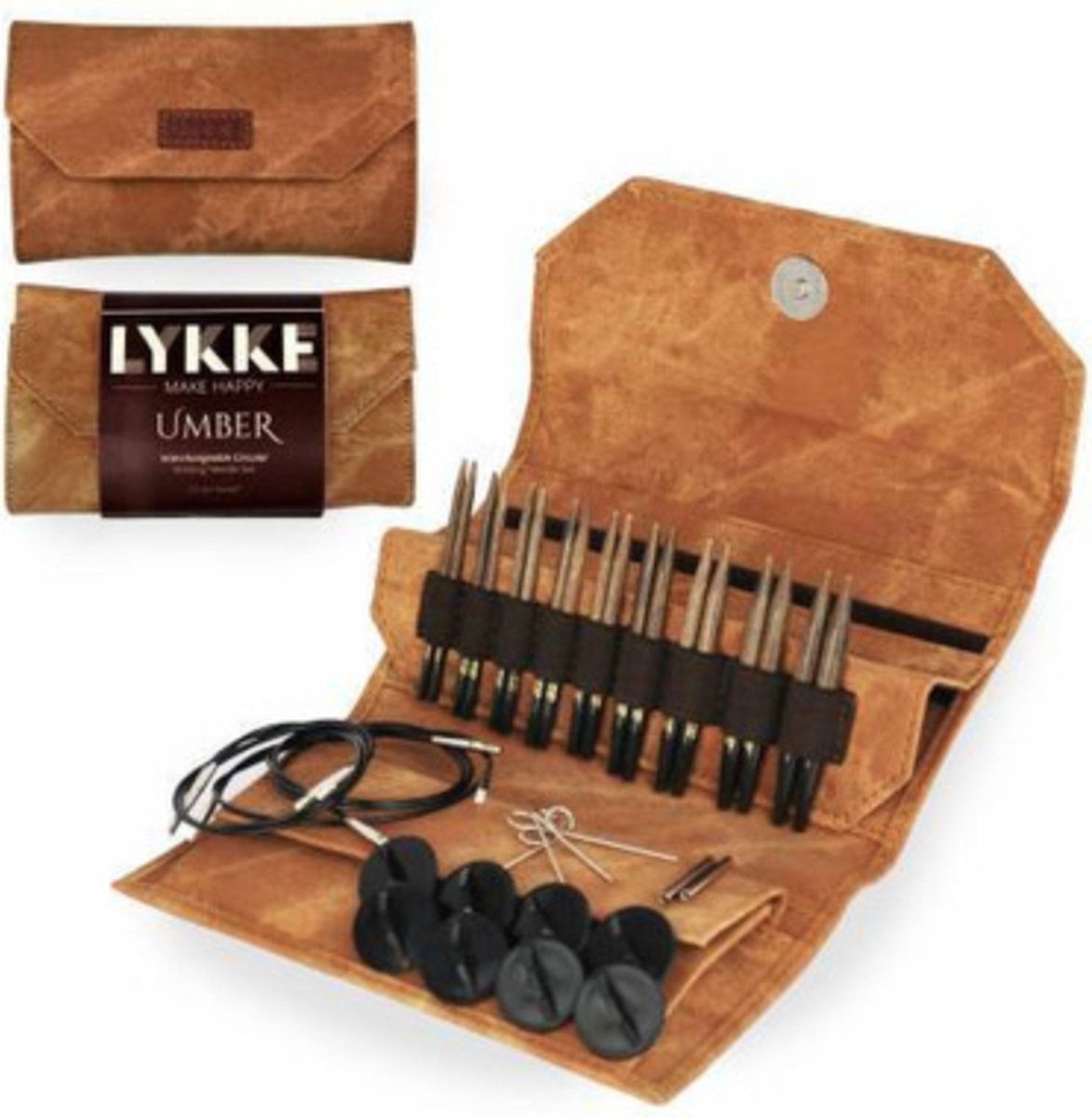 Lykke Umber 3.5'' Interchangeable Circular Knitting Needle Set