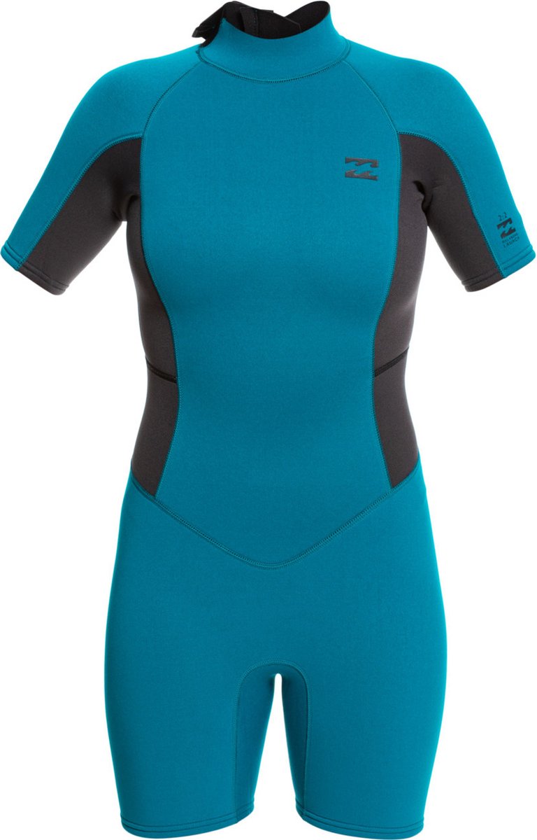 Billabong Dames Launch 2mm Rug Ritssluiting Shorty Wetsuit