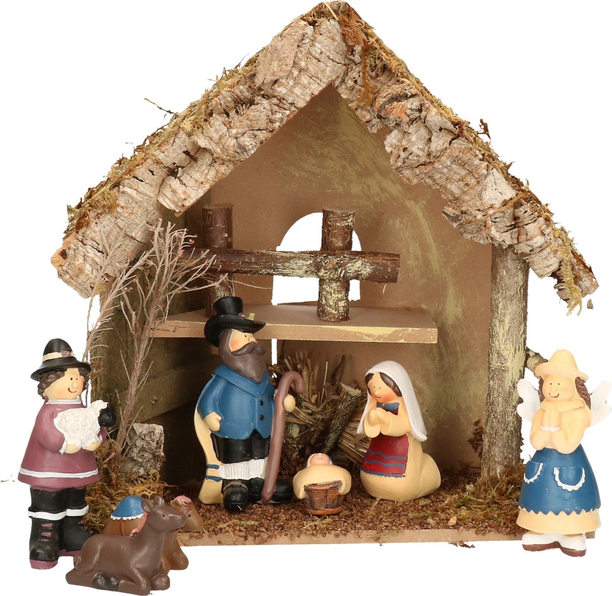 Handgesneden mini kerststal - Kerststallen en meer