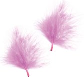 Hobby knutsel veren - 60x - roze - 7 cm - sierveren - decoratie