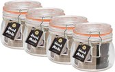 Svenska Living Weckpot/pot de conservation - 6x - 500 ml - verre - avec fermeture à clip