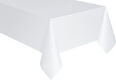 Nappe / nappe Partydeco - blanc - 140 x 170 cm - polyester - Nappes de fête de mariage