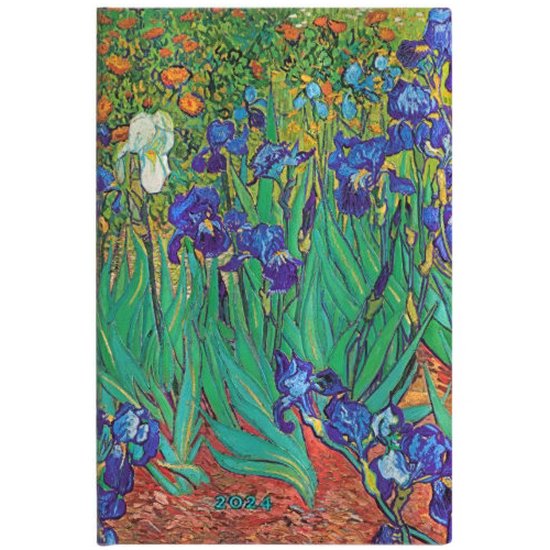 Paperblanks 12 month planner elastic closure 2024 Van Goghs Irises