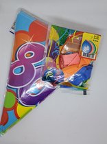 versierpakket 80 jaar vlaggenlijn en ballonnen voor vrolijke verjaardag