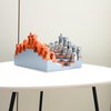 Afbeelding van het spelletje Fiastra - Imperiale 3D Schaakbord set - bordspellen - luxe schaakspel - unieke schaakstukken - gerecycled plexiglas en gerecycled plastic