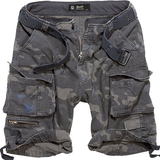 Brandit Vintage Gladiator Korte Broek Heren - Zwart Camo - 5XL