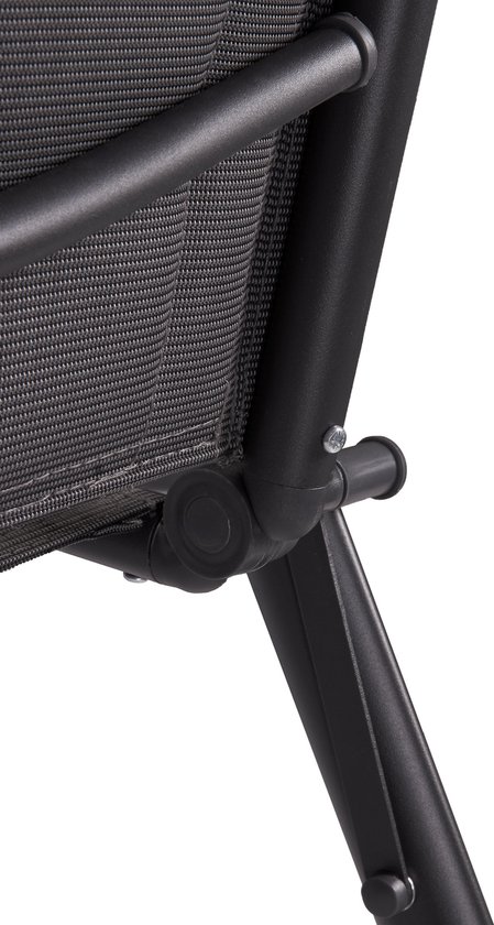 BRUBAKER Set van 2 Polyrattan Tuinstoelen Modena - Hoge Rugleuning Opvouwbaar - 8-voudig verstelbare Rugleuning - Vouwstoel Aluminium - Weerbestendig - Bruin/Grijs