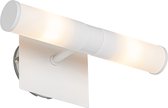 QAZQA bath - Moderne Wandlamp voor binnen voor badkamer - 2 lichts - D 11.5 cm - Wit -
