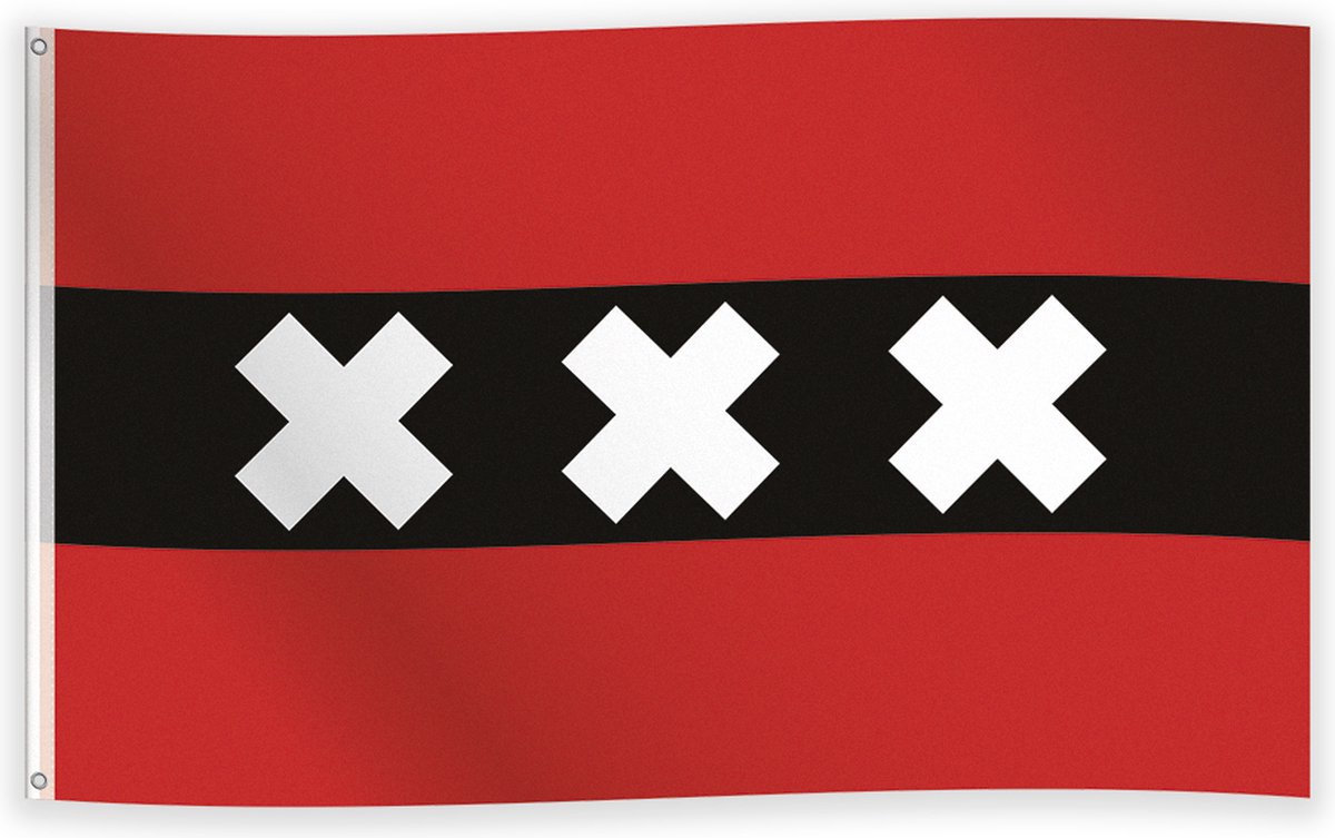 Vlag Amsterdam 150 x 90 cm