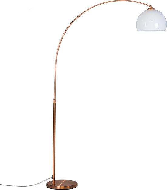 QAZQA Arc Eco - Lampe à arc sur pied - 1 lumière - 1200 mm - cuivre