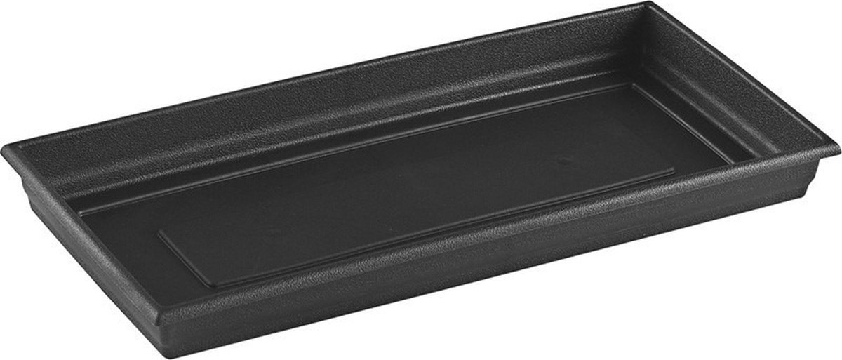 Hega Hogar plantenpot/bak opvangschaal - antraciet - 37 x 17 cm - onderschaal - Voor bak van 40 x 20 cm