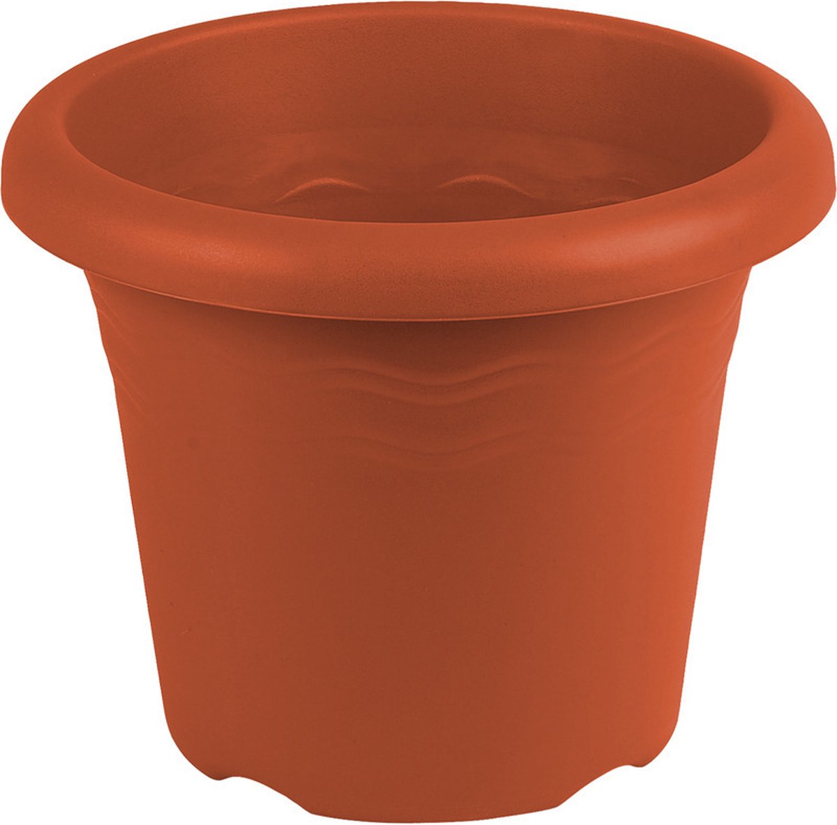 Hega Hogar Plantenbak - Terra cotta - kunststof - D16 x H12 cm - Plantenbakken/bloembakken voor buiten