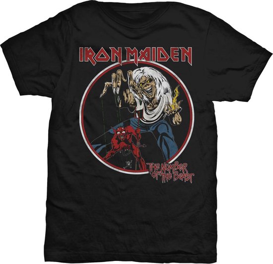 Iron Maiden shirt – Number of the Beast maat L
