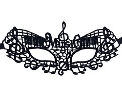 Miresa - Muziek masker MM044 - Sexy kant - Zwart