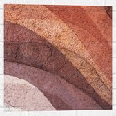 Muursticker - Lagen van Verschillende Kleuren Stenen in Natuurtinten - 50x50 cm Foto op Muursticker