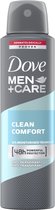 3x Dove Men Deodorant Spray Clean Comfort 150 ml