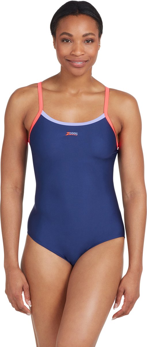 Zoggs Badbak Cannon Strikebak Navy Purple Red Dames Maat DE40
