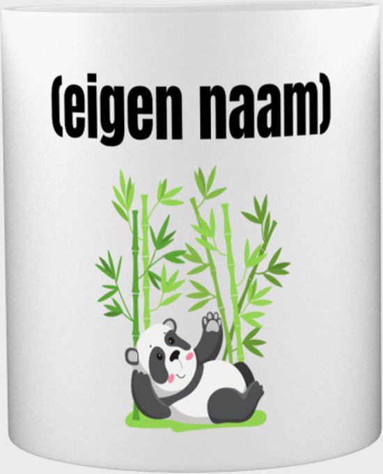 Akyol - panda allongé et bambou avec eigen naam Mug avec