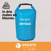Groots 5L Drybag Blauw - Waterdichte Tas & Waterdichte Sporttas in één - Duurzaam PVC voor Zwemmen, Raften en Outdoor Avonturen