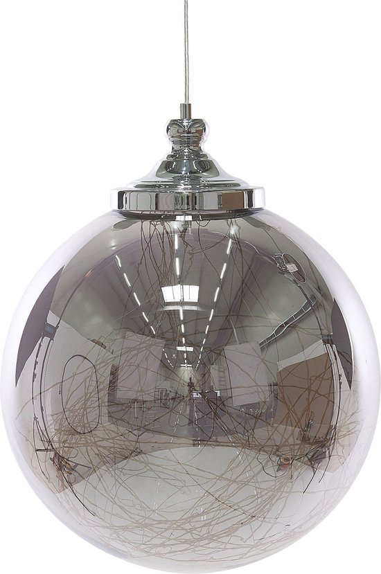 BENI Gross - Hanglamp - Zilver - Glas