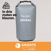 Groots 10L Drybag Grijs - Waterdichte Tas & Waterdichte Sporttas in één - Duurzaam PVC voor Zwemmen, Raften en Outdoor Avonturen